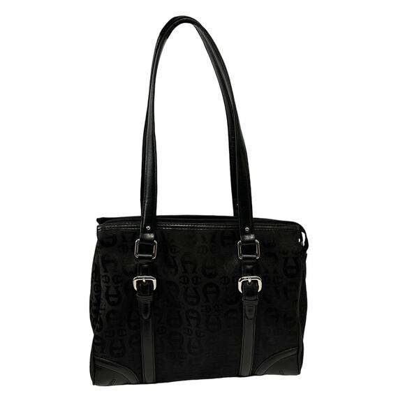 Etienne Aigner Velden Core Collection Canvas Monogramed Handbag Shoulder Bag - Picture 9 of 10